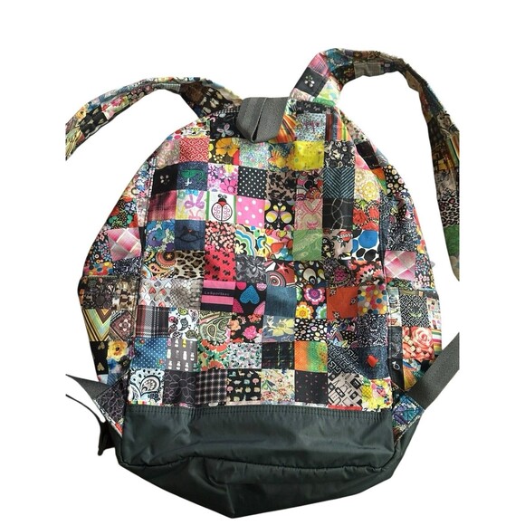 LeSportsac Backpack Rare Colorful Collage  Hearts Butterfly Lady Bug Flowers HTF
